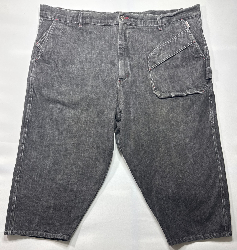 FUBU Apparel Company Men's  Baggy Black Jeans/Shorts 52x34 (53x22) *READ**